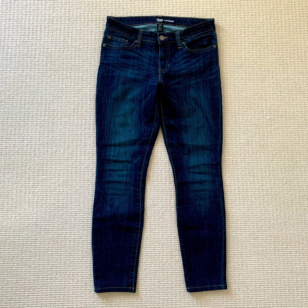 GAP mid rise leggings dark blue 2/26R